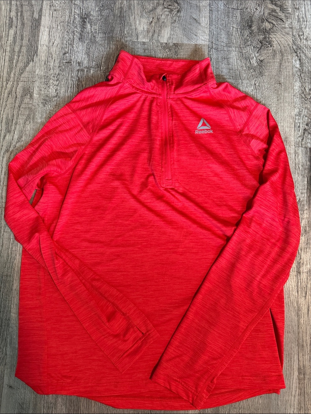 Reebok Men's Bright Red Half-Zip Training Top